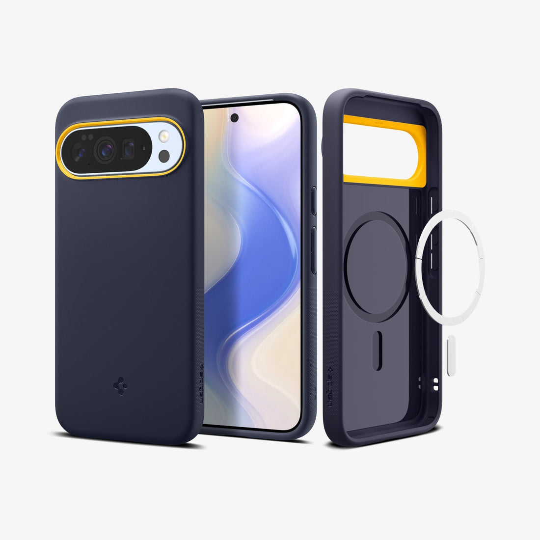 ACS09711 - Pixel 10 Pixel 10 Pro Case Nano Pop (MagFit) in blueberry navy showing the back