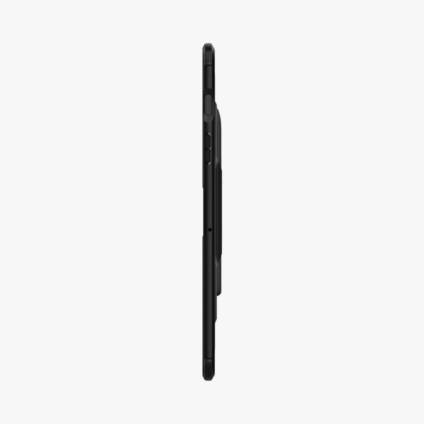 ACS01604 - Galaxy Tab S8 Case Rugged Armor Pro in black showing the side with volume controls