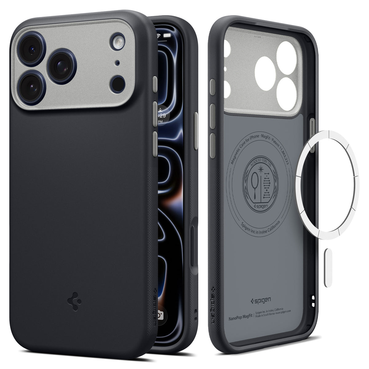ACS09915 - iPhone 17 Pro Max Case Nano Pop (MagFit) in black sesame 