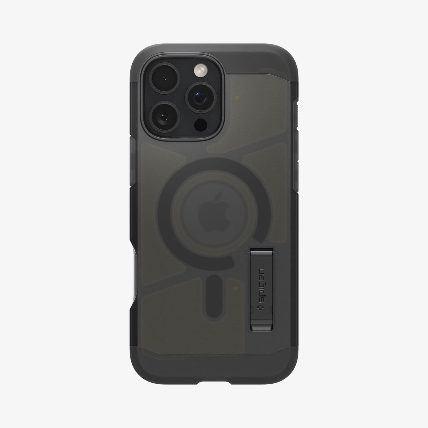 ACS08502 - iPhone 16 Pro Max Case Tough Armor AI (MagFit) in Frost Black showing the back