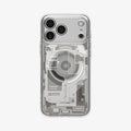 ACS10041 - iPhone 17 Pro Max Case Ultra Hybrid Zero One (MagFit) in Zero One Natural Titanium showing the back