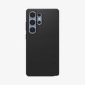 ACS08953 - Galaxy S25 Ultra Case Liquid Air in Matte Black showing the back